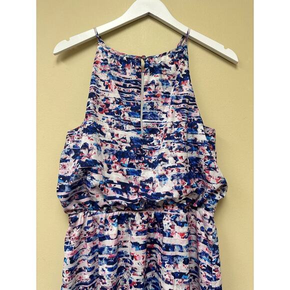 Guess Women's Colorful Halter Neck Tropical Vacation Flowy Mini Dress Size 10 - Picture 6 of 15